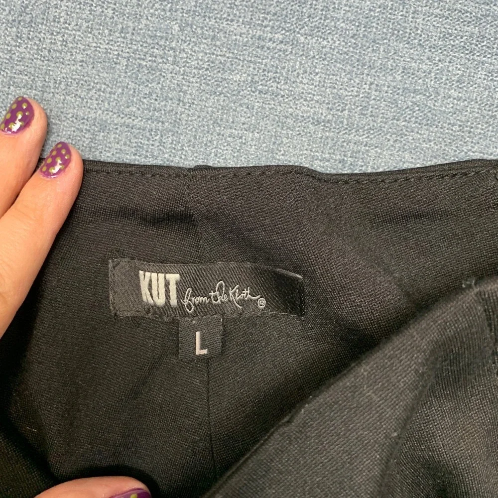 Kut From The Kloth Leggings Womens L Black Stretch Skinny Leg Yoga Performance